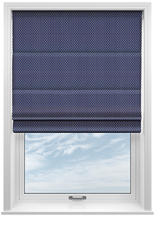 Sicily, Blue - Twist&Fit Roman Blind
